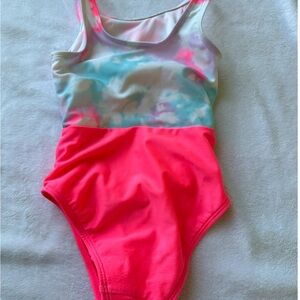 Cat & Jack Pink and Tie-Dye One-Piece Swimsuit